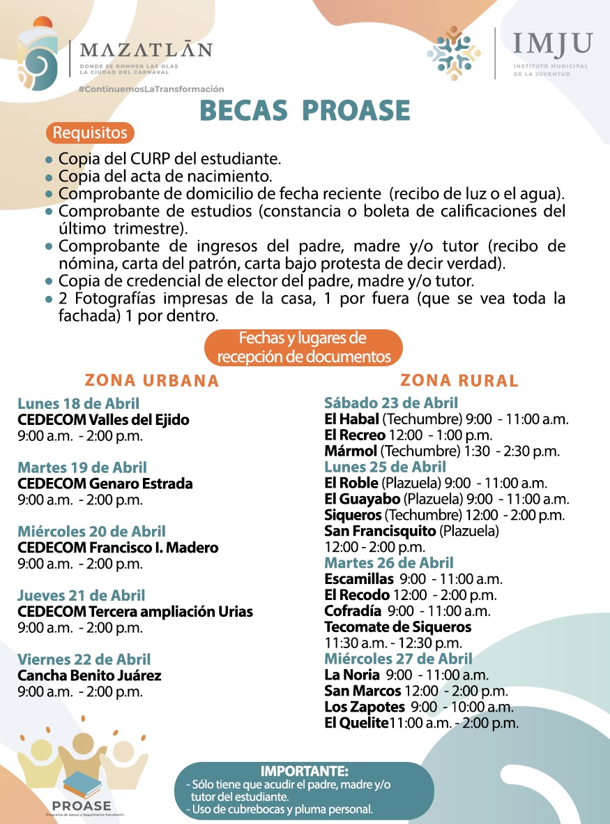 IMJU lanza convocatoria para Becas Proase 2022