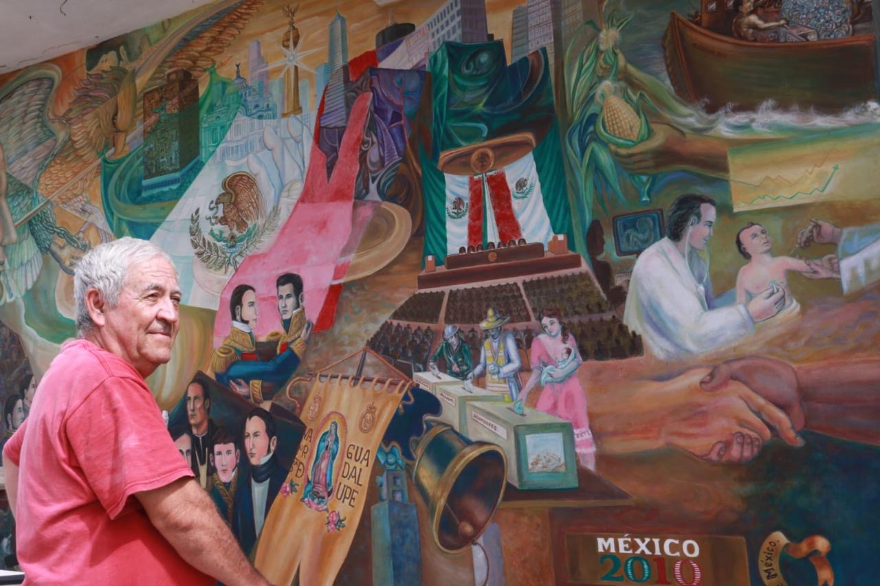 RESTAURAN MURAL “VISUALIZACIÓN DE HIDALGO AL TERCER MILENIO” DESPUÉS DE MÁS 5 AÑOS.