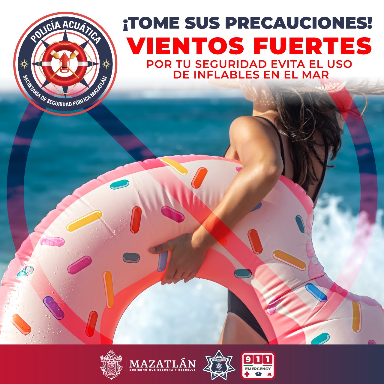 RESTRINGEN ACTIVIDADES EN PLAYAS POR VIENTO Y OLEAJE ELEVADO.