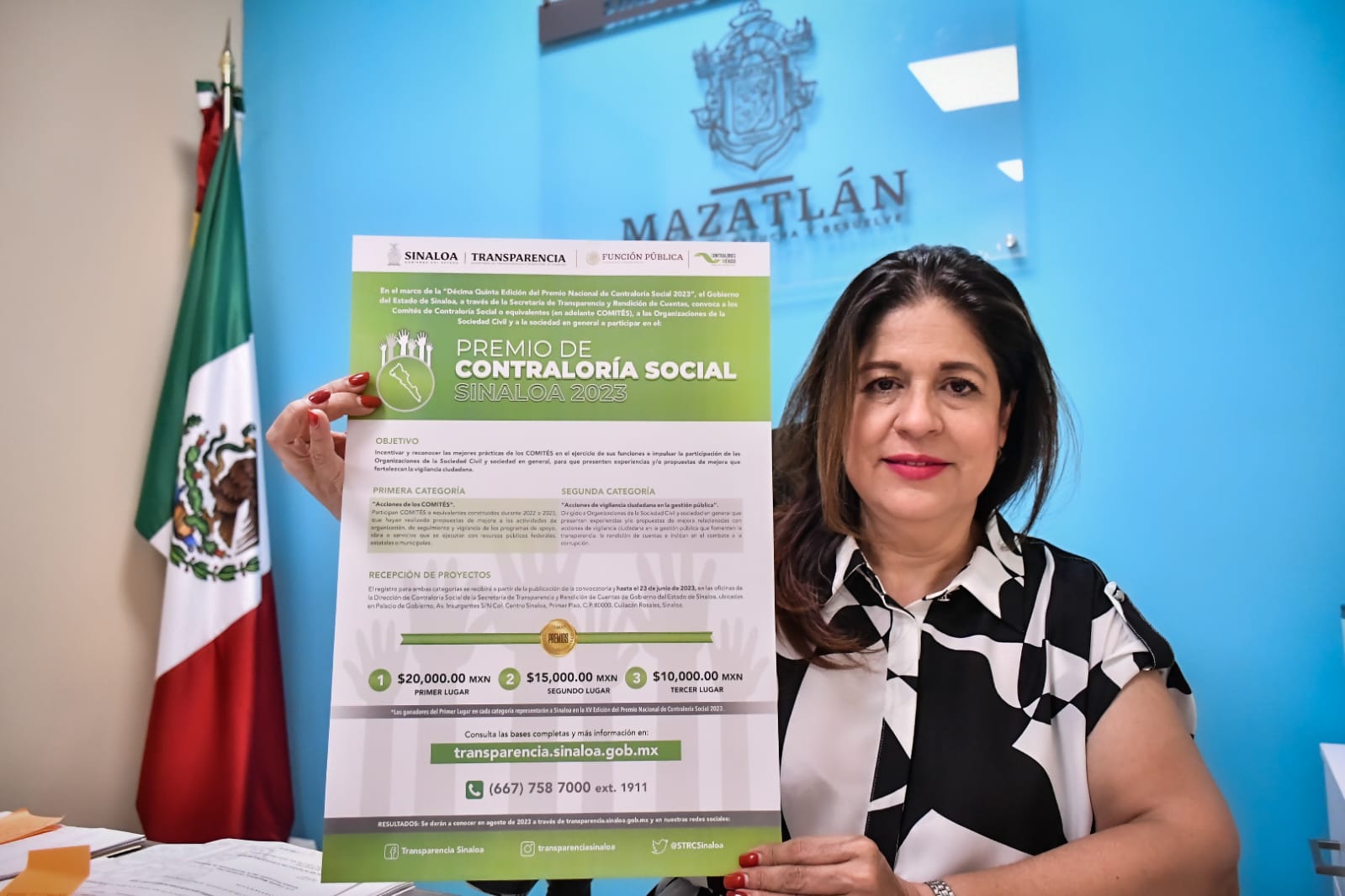 ¡Ganadores! Comité de obras mazatleco gana el tercer lugar en Contraloría Social en la categoría: I “Acciones de los comités”.