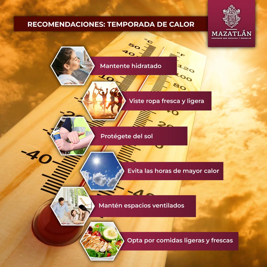 ¡Evita golpes de calor! Sigue las recomendaciones de Protección Civil.