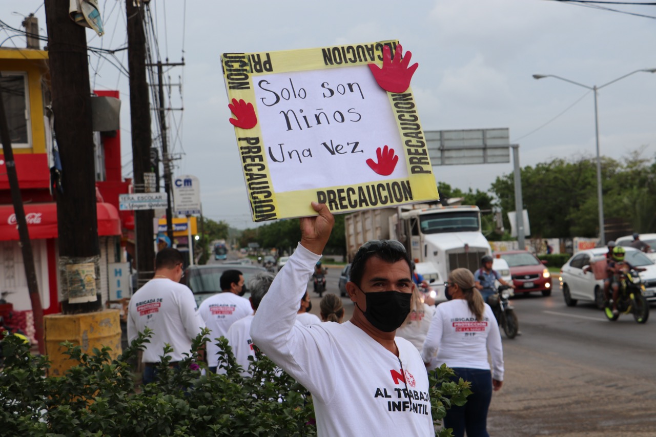 DIF Mazatlán emprende campaña contra el trabajo infantil previo al Día Internacional Contra la Trata de Personas.